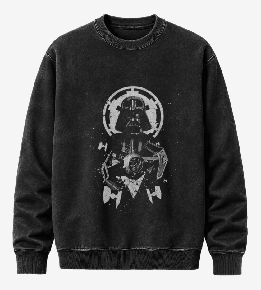 Poleron Polo Acid Wash Negro de DARTH VADER 5