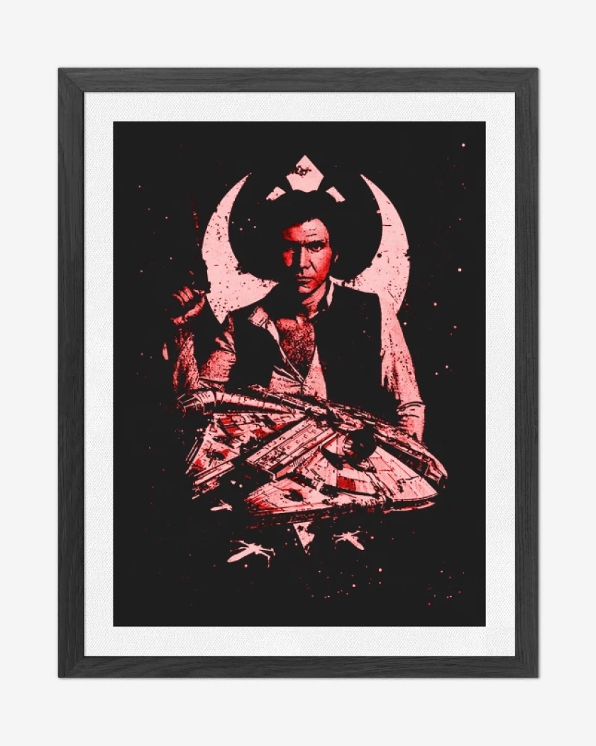 Cuadro decorativo Negro de Han solo
