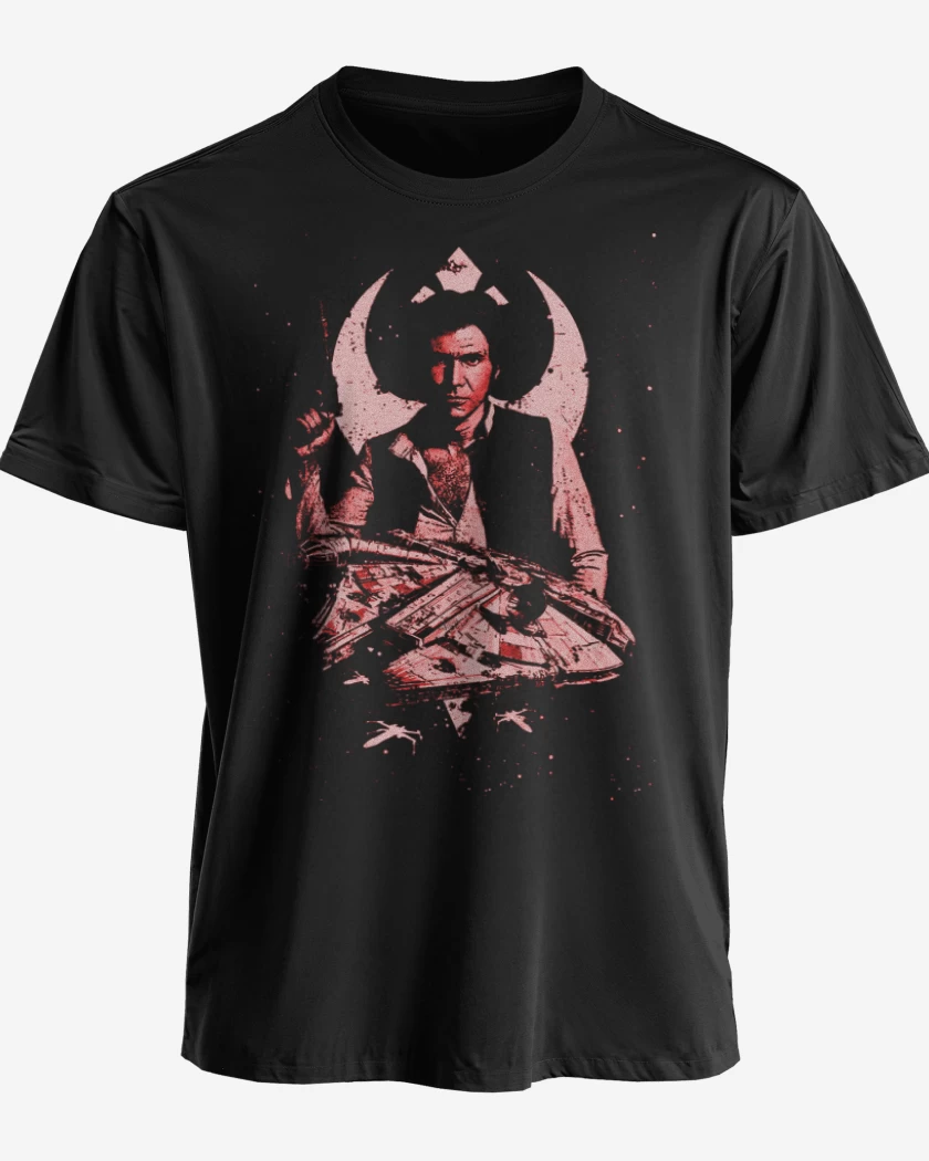 Polera premium Negro de Han solo