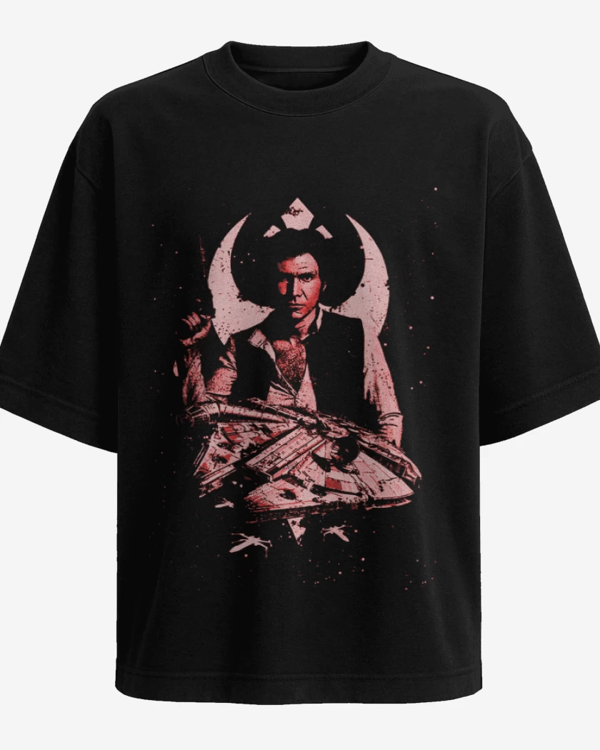 Polera Oversize Negro de Han solo