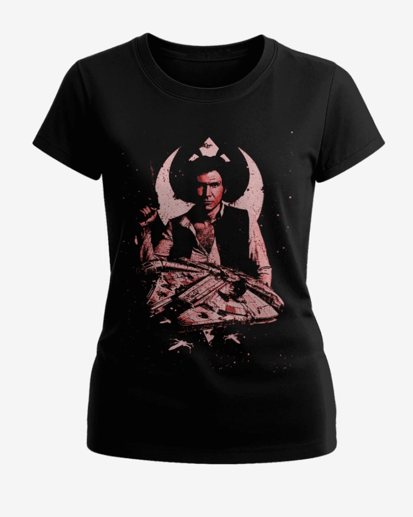 Polera de Mujer Negro de Han solo