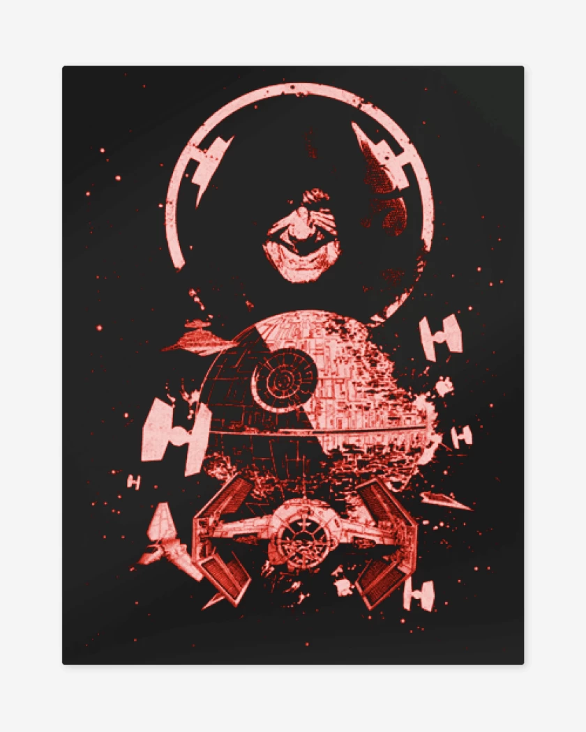 Print metalico Negro de Lord sith 