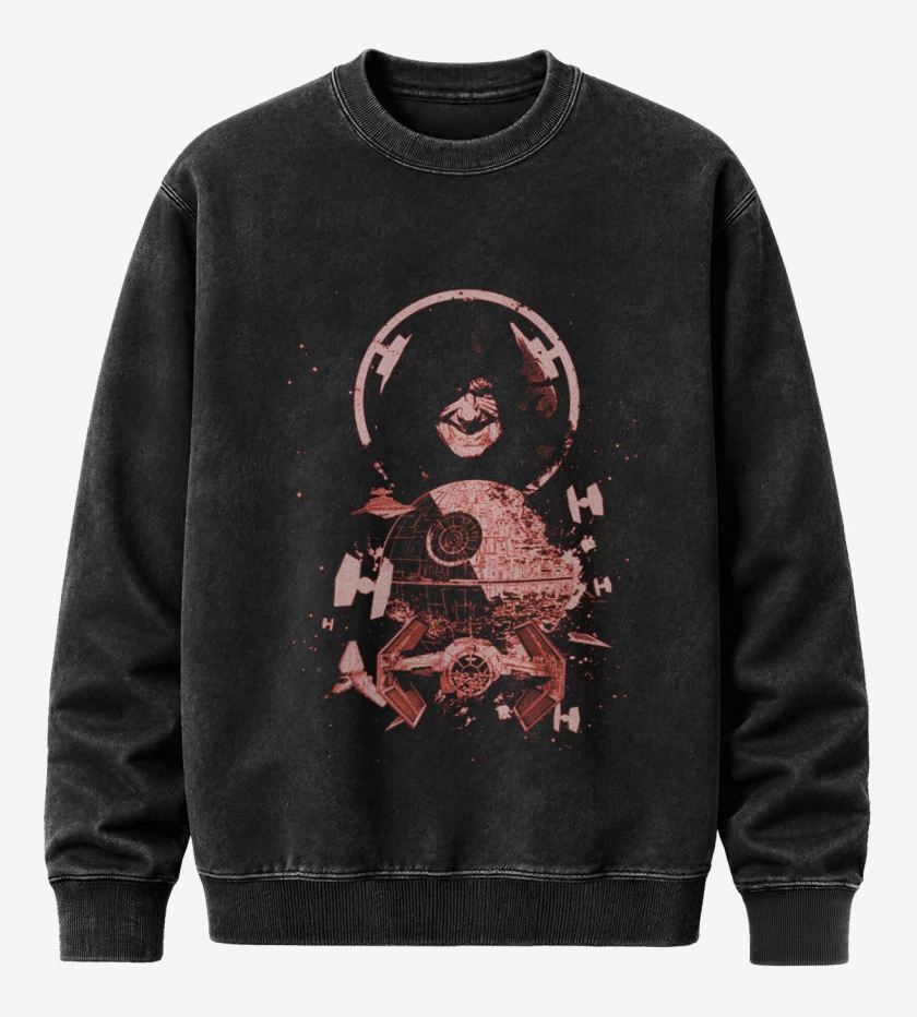 Poleron Polo Acid Wash Negro de Lord sith 