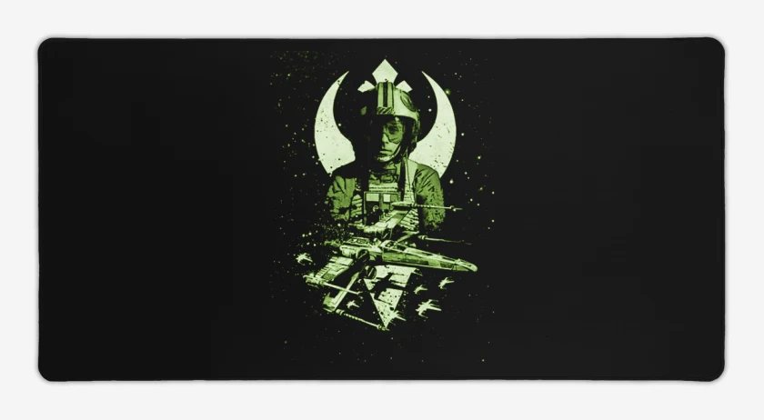 Mouse pad Gamer Negro de luke skywalker