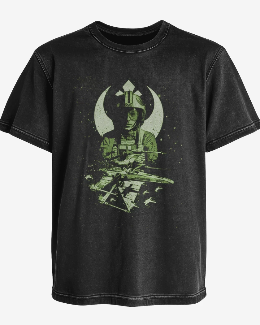 Polera desgastada Negro de luke skywalker