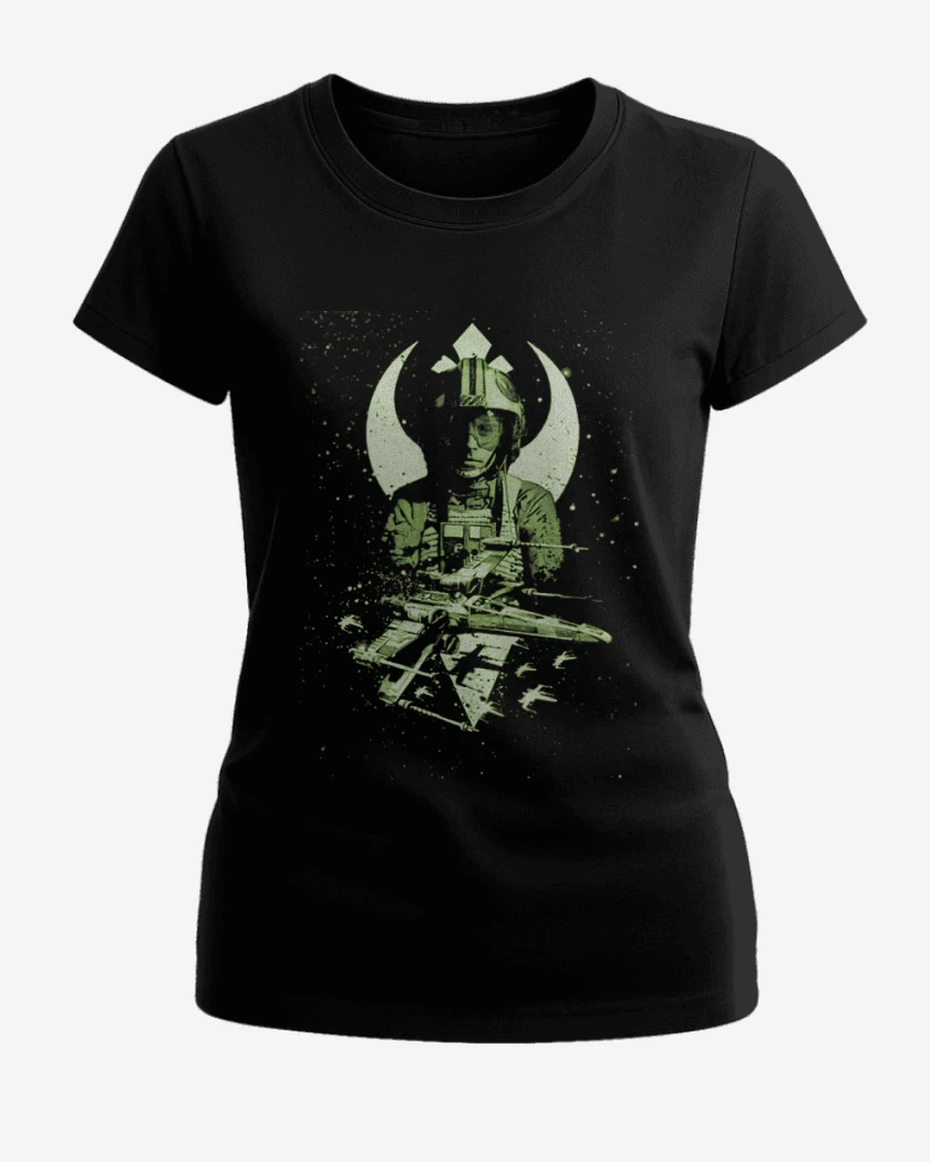 Polera de Mujer Negro de luke skywalker
