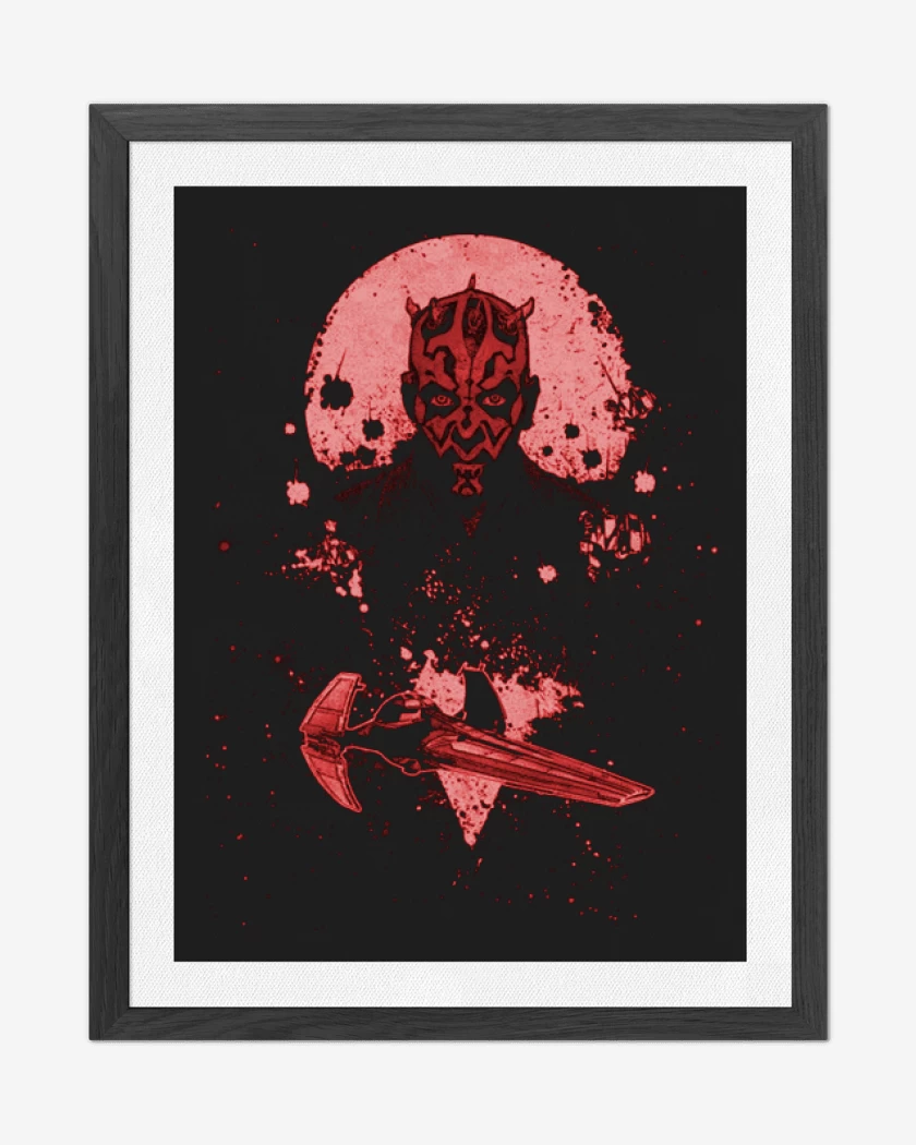 Cuadro decorativo Negro de darth maul
