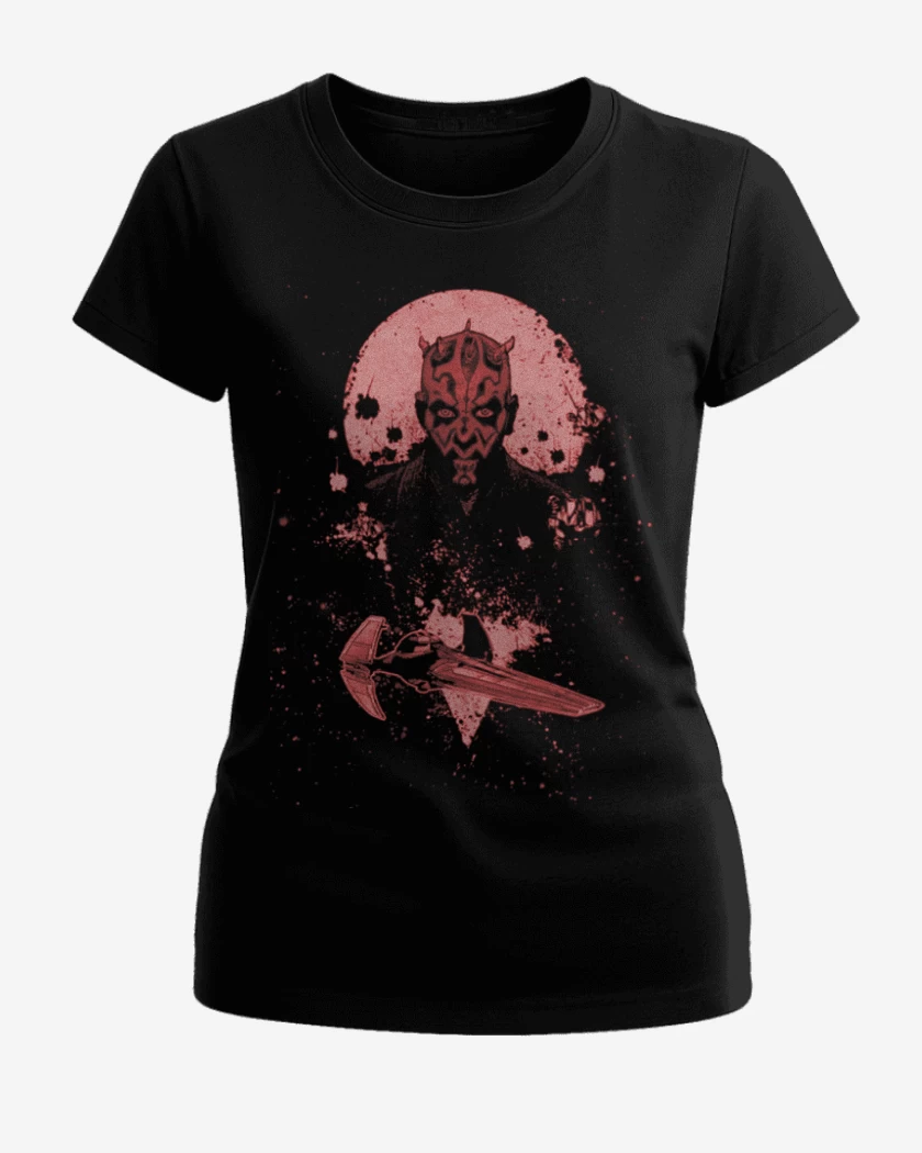 Polera de Mujer Negro de darth maul