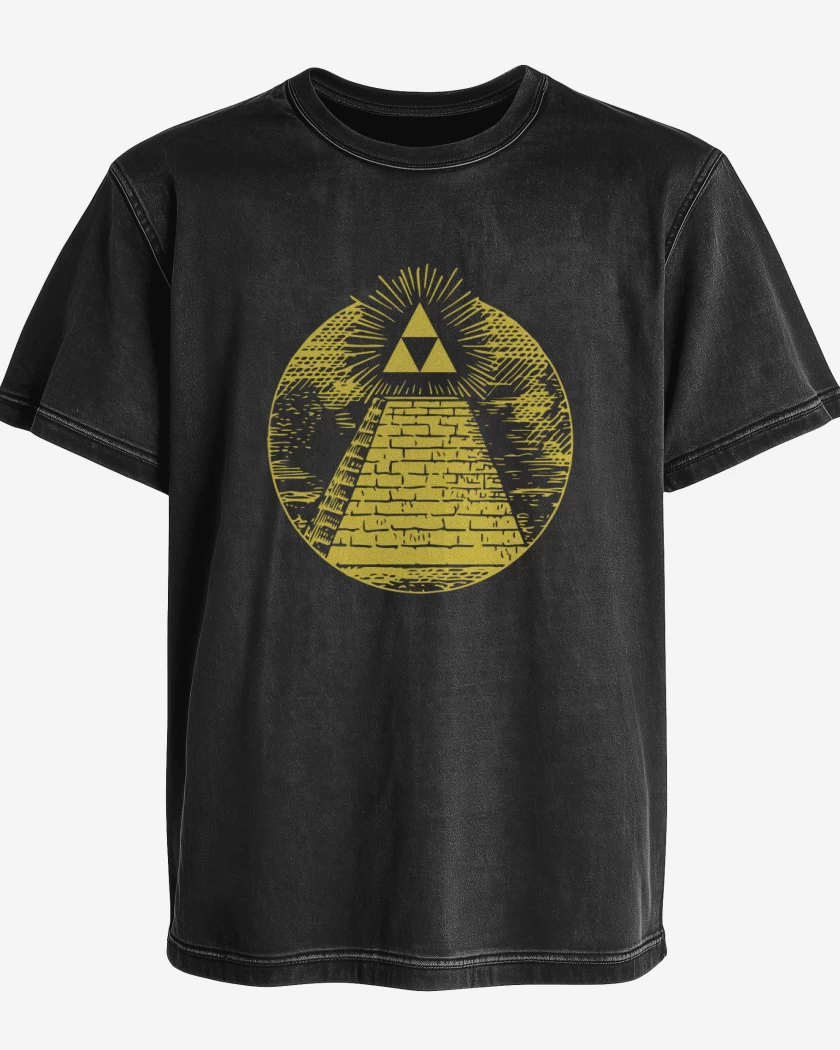 Polera desgastada Negro de Zelda - Wake up Hyrule!