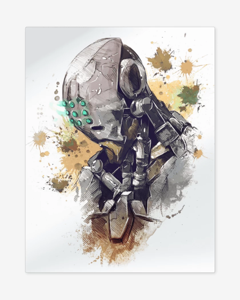 Print metalico Blanco de Zenyatta Full Color