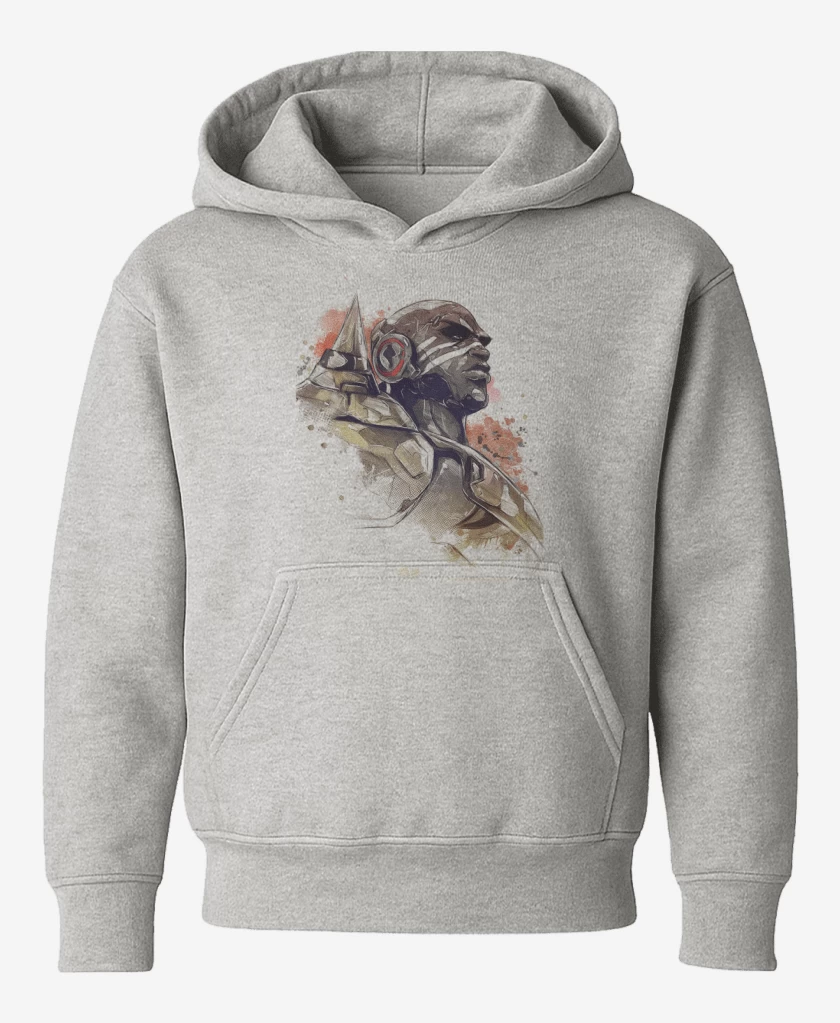 Poleron de niño Gris Melange de Doomfist Full Color