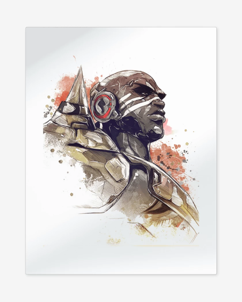 Print metalico Blanco de Doomfist Full Color