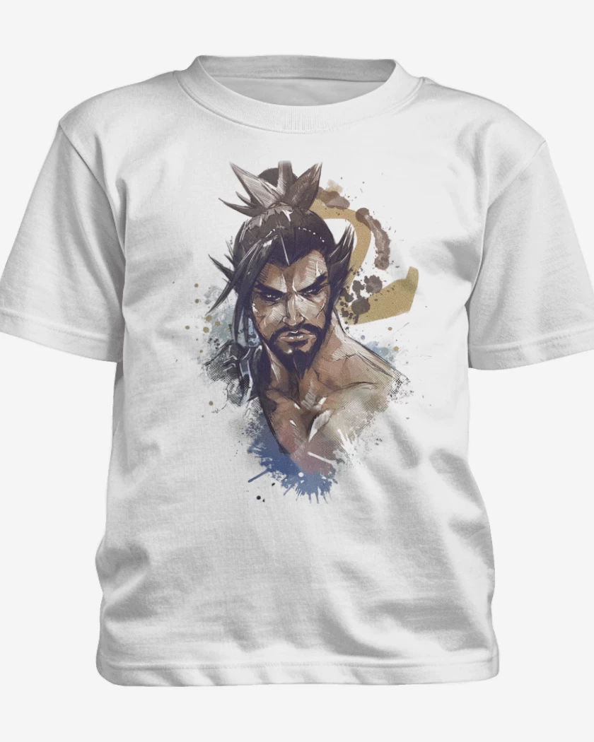 Polera de niño Blanco de Hanzo Full Color 