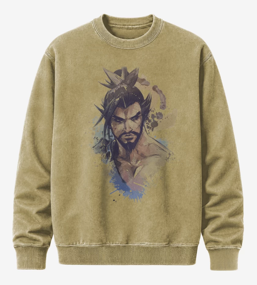 Poleron Polo Acid Wash Beige de Hanzo Full Color 