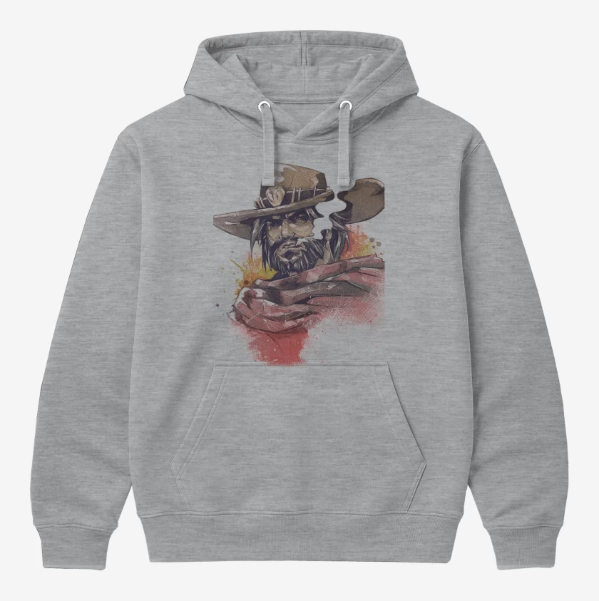 Polerón Canguro Gris Melange de McCree Full Color 