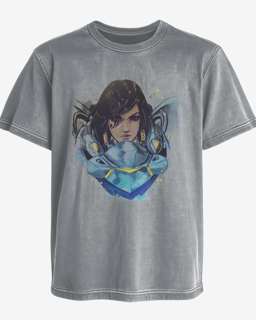 Polera desgastada Gris Melange de Phara Full Color