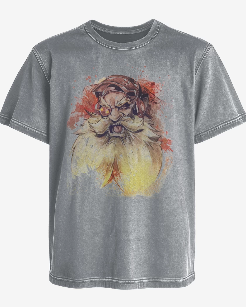 Polera desgastada Gris Melange de Thorbjorn Full Color