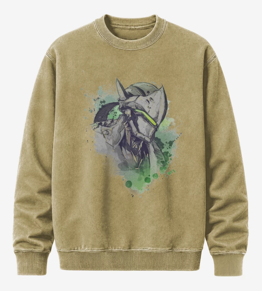 Poleron Polo Acid Wash Beige de Genji Full Color