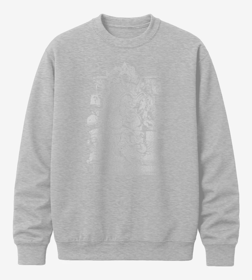 Poleron polo Gris Melange de Super Bigote - Epic Battle