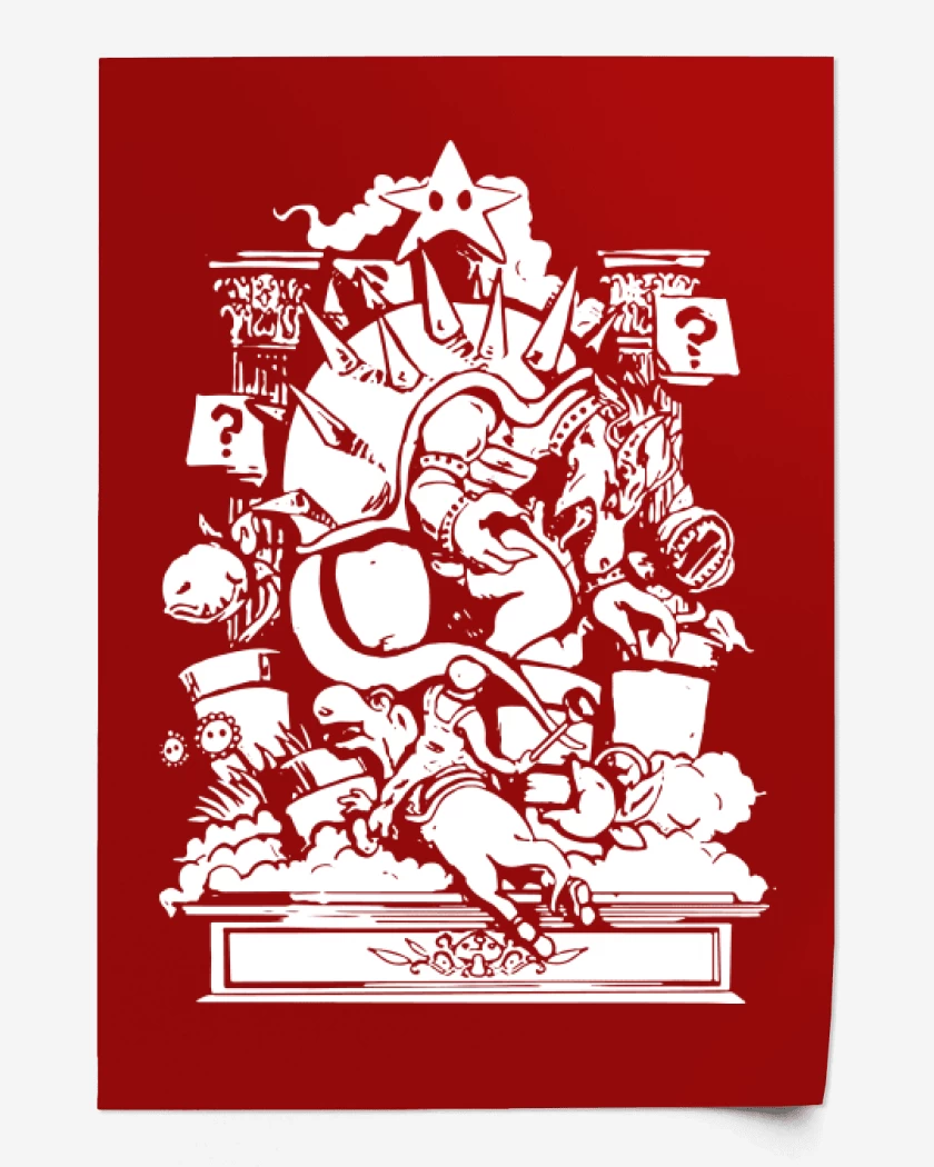 Print Super Bigote - Epic Battle