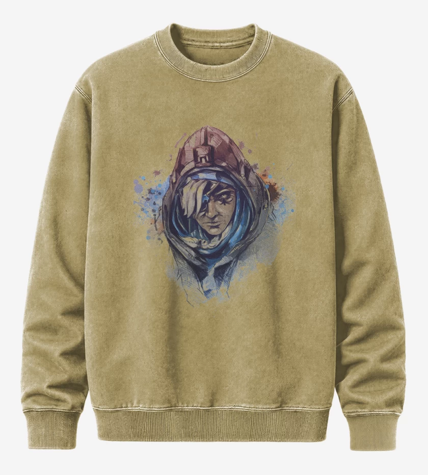 Poleron Polo Acid Wash Beige de Ana Full Color