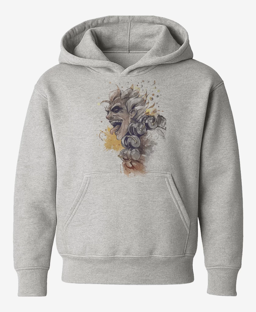Poleron de niño Gris Melange de Junkrat Full Color 
