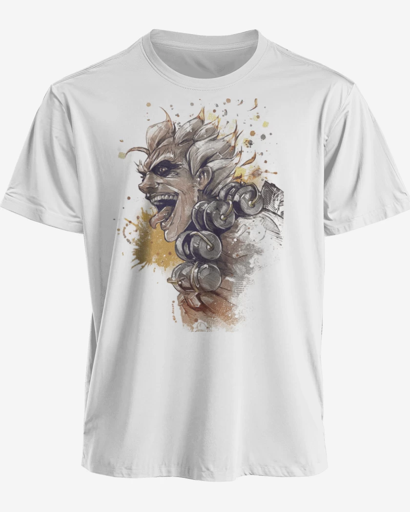 Polera premium Blanco de Junkrat Full Color 