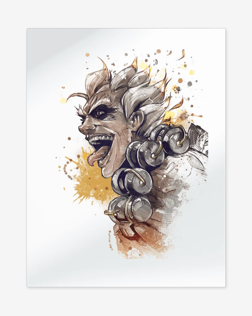 Print metalico Blanco de Junkrat Full Color 