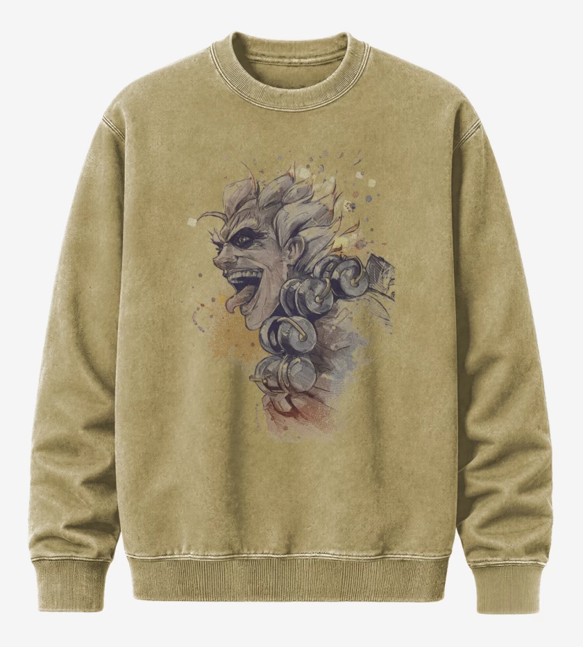 Poleron Polo Acid Wash Beige de Junkrat Full Color 
