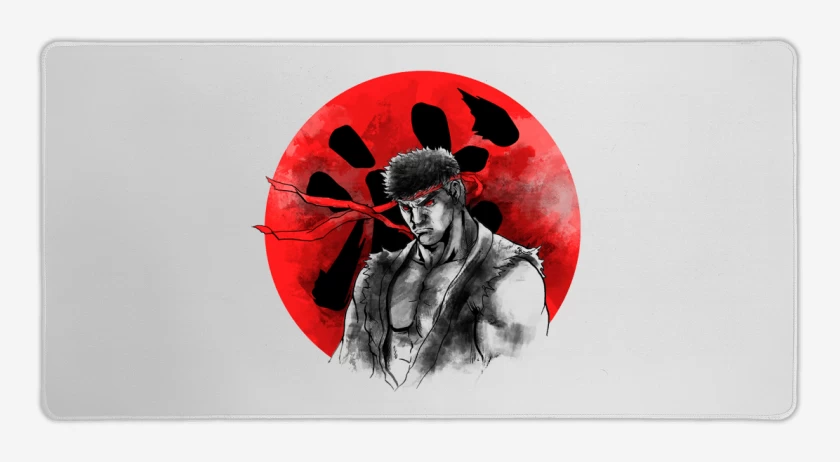 Mouse pad Gamer Ryu circulo rojo