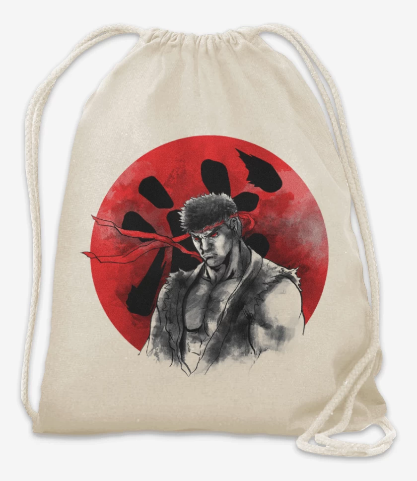 Mochila Ryu circulo rojo