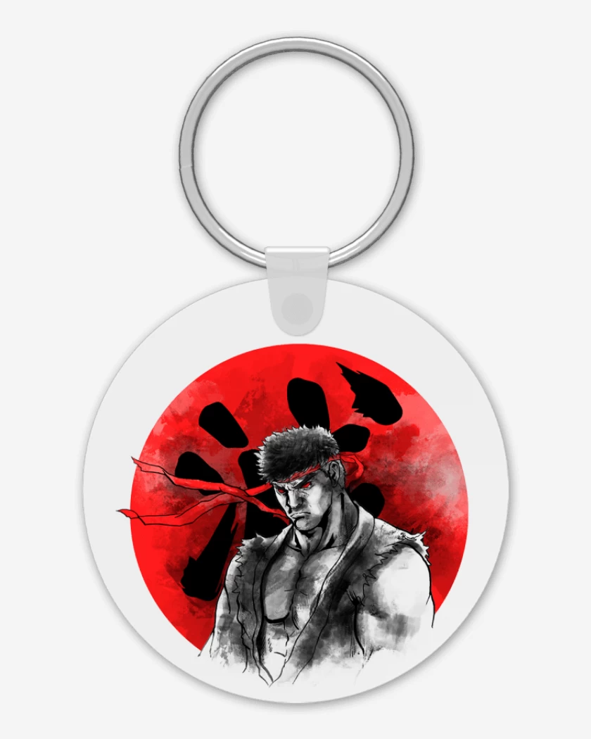 Llavero Ryu circulo rojo