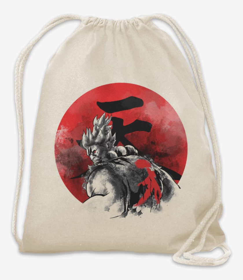 Mochila Blanco de Akuma Circulo Rojo