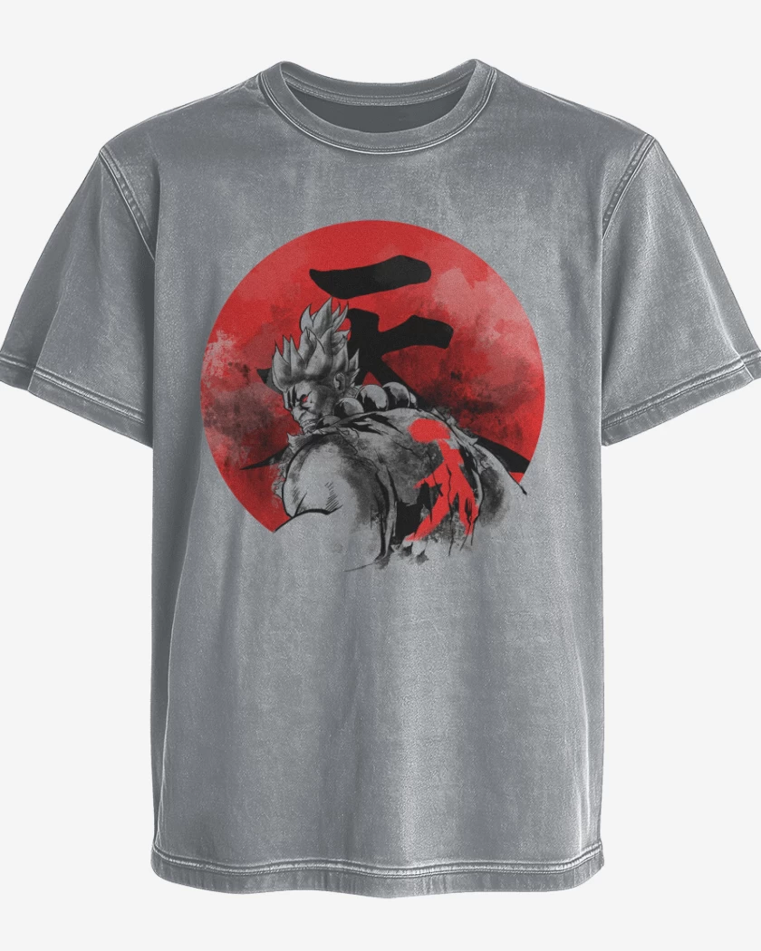 Polera desgastada Akuma Circulo Rojo