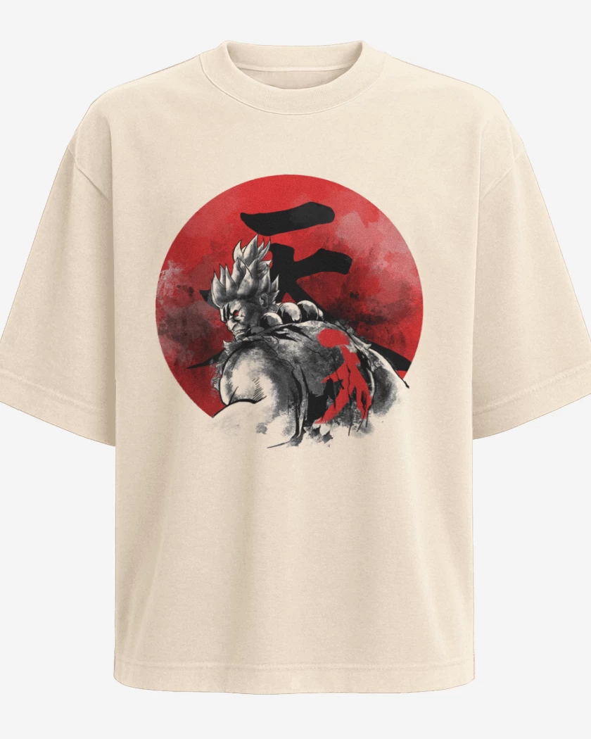 Polera Oversize Akuma Circulo Rojo