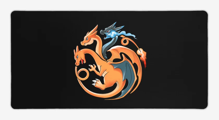 Mouse pad Gamer charizard tres cabezas 