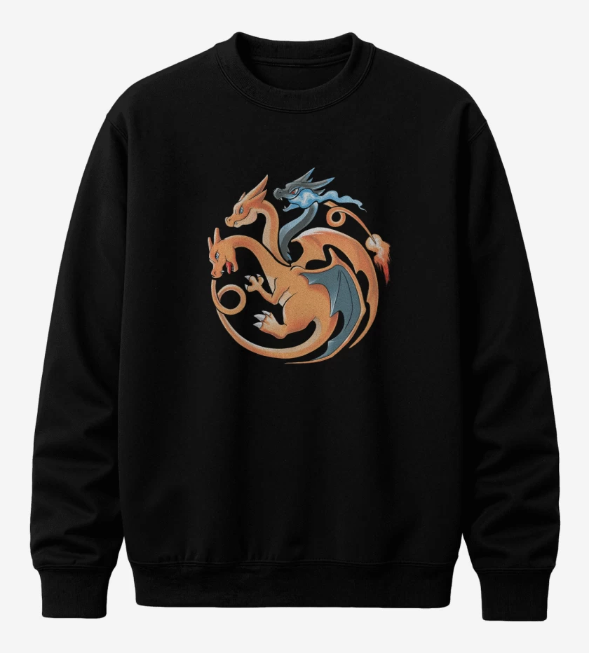 Poleron polo charizard tres cabezas 