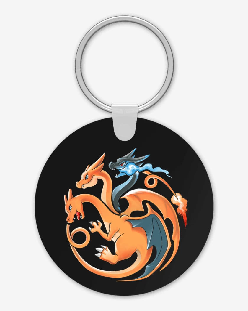 Llavero charizard tres cabezas 