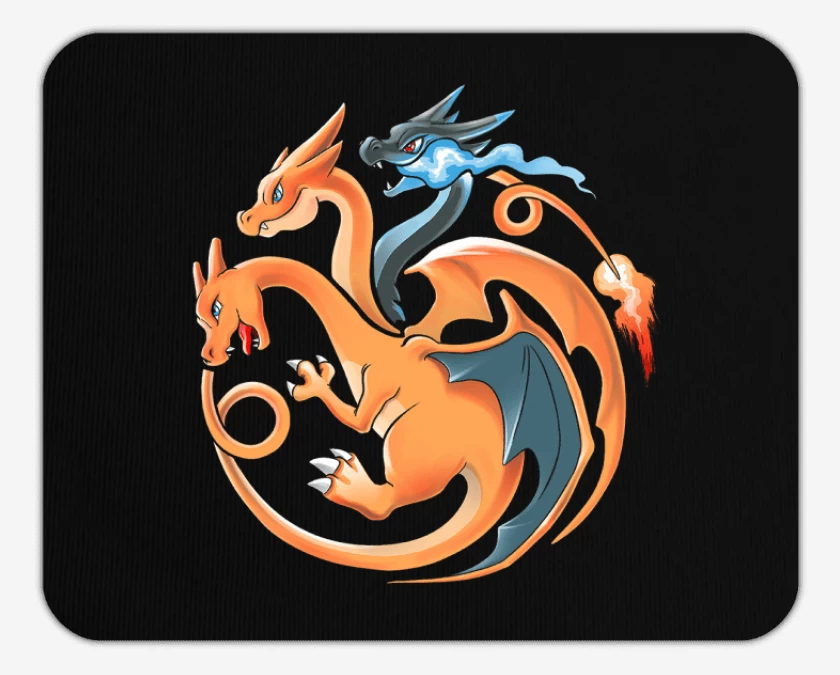 Mousepad charizard tres cabezas 