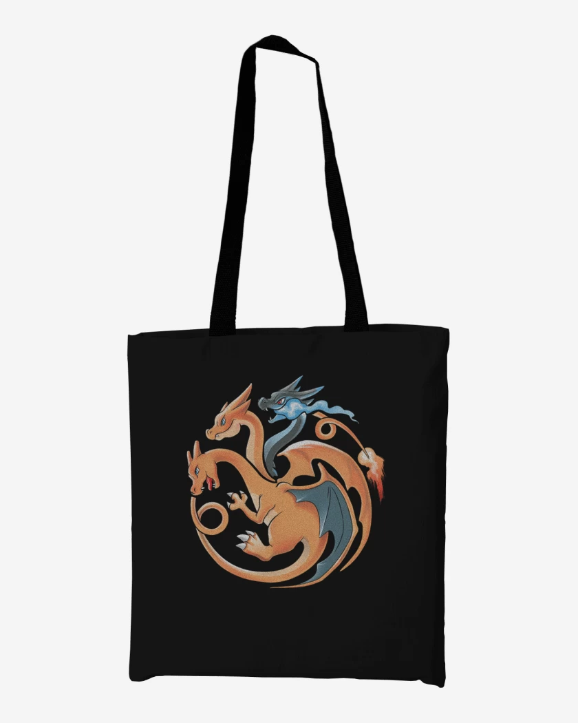 Totebag charizard tres cabezas 