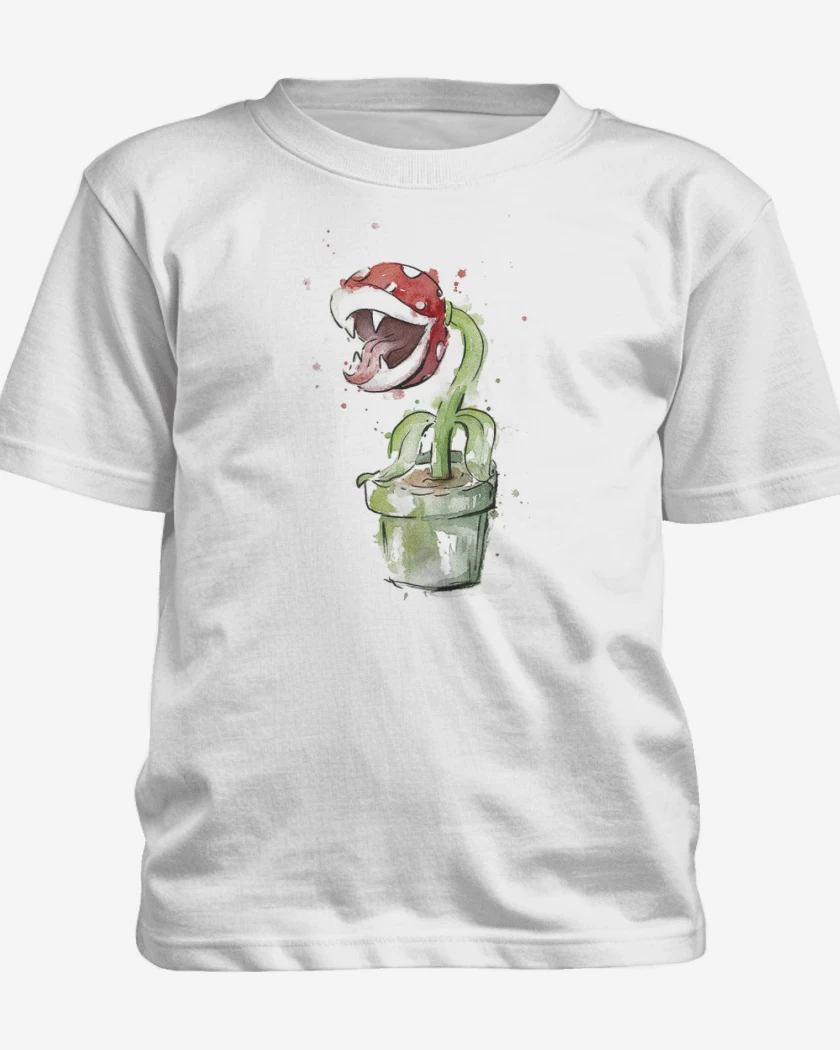 Polera de niño Blanco de Super bigote Plants