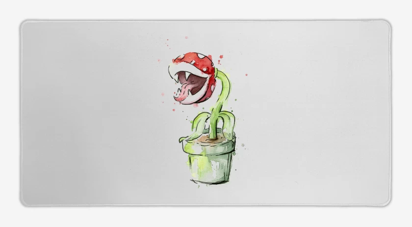 Mouse pad Gamer Blanco de Super bigote Plants