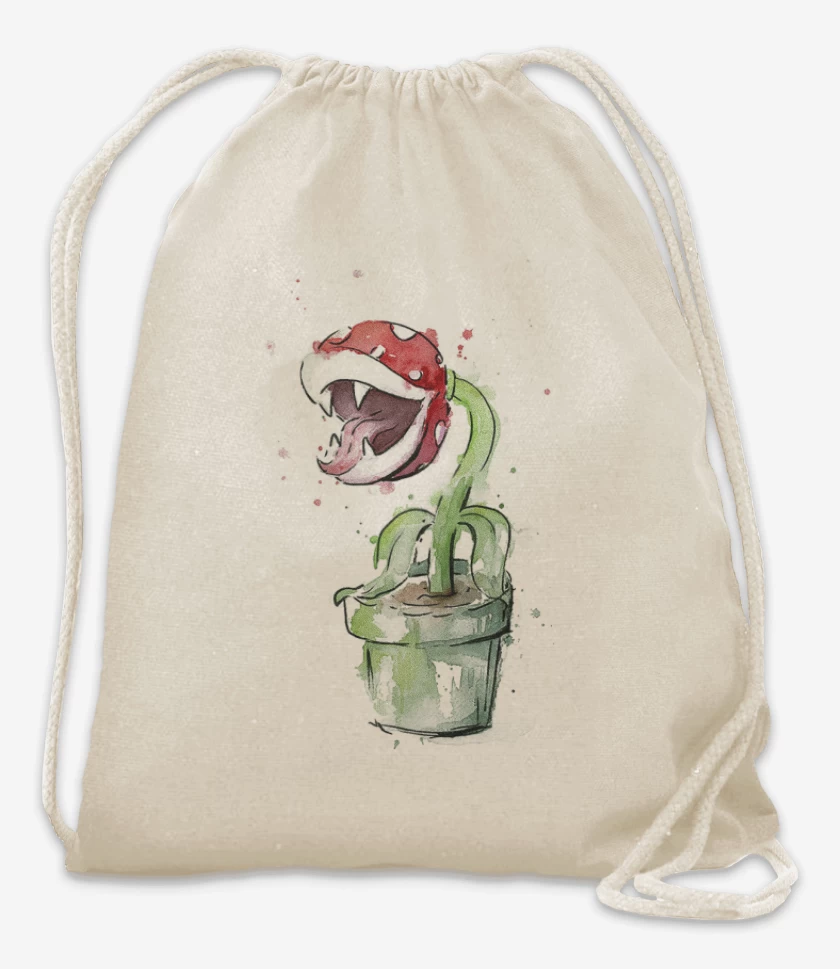 Mochila Blanco de Super bigote Plants