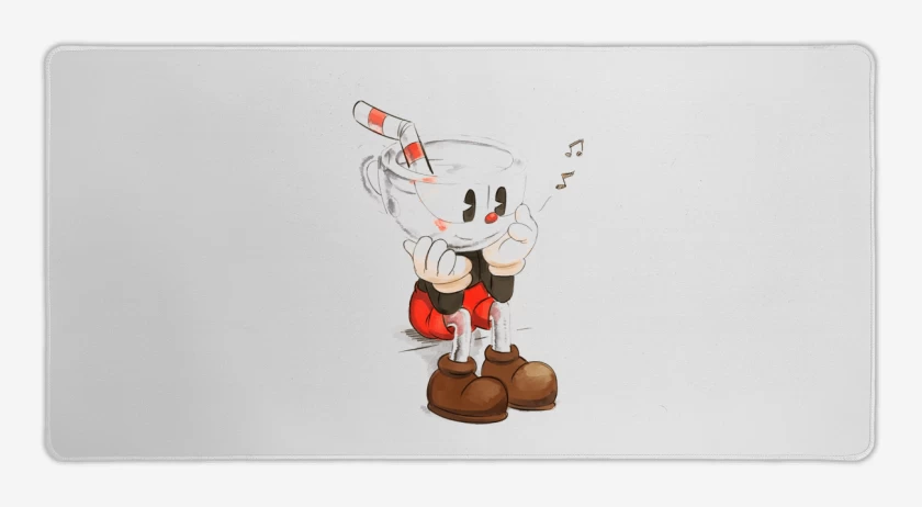 Mouse pad Gamer Blanco de CupHead Art