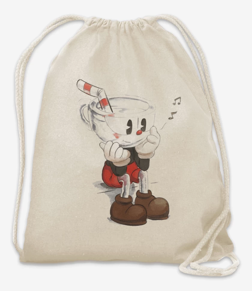 Mochila Blanco de CupHead Art