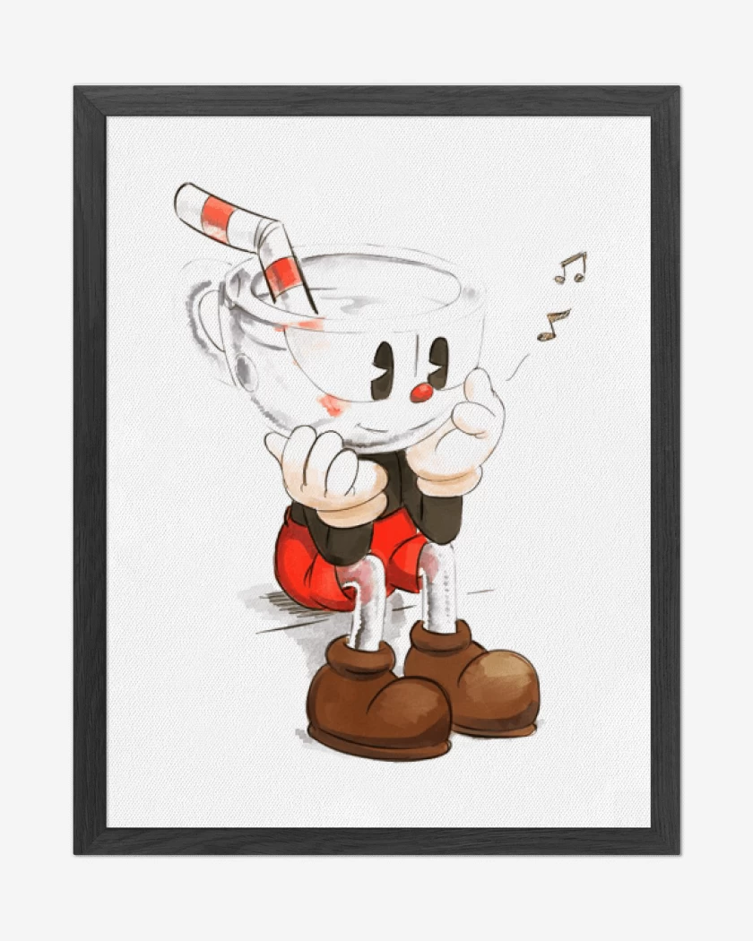 Cuadro decorativo Blanco de CupHead Art