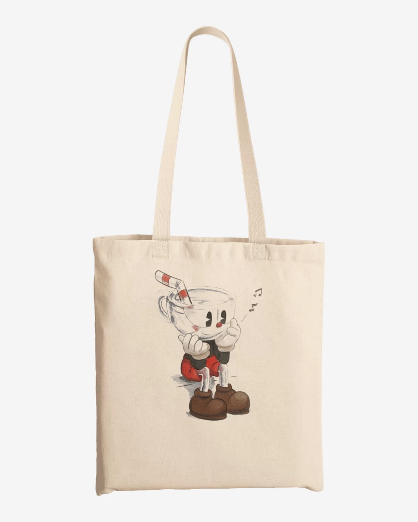 Totebag Blanco de CupHead Art