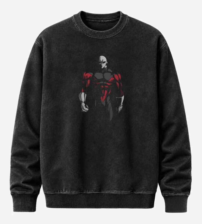 Poleron Polo Acid Wash Negro de Jiren