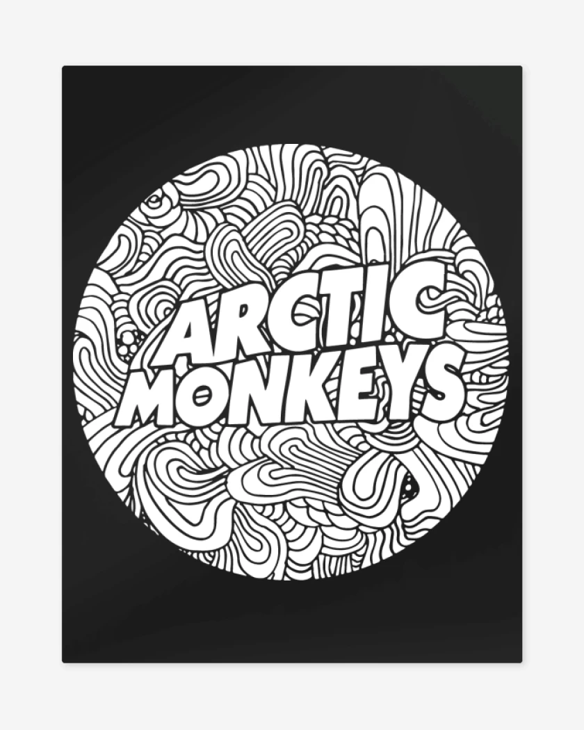 Print metalico Negro de Arctic Monkeys
