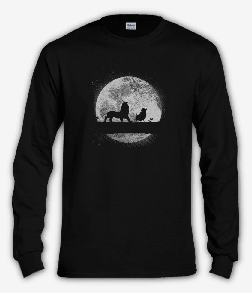 Polera manga larga Negro de Rey Leon Luna 